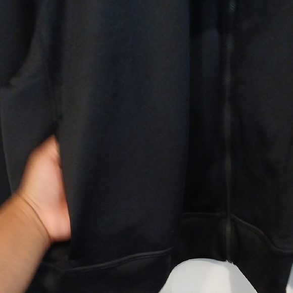 Nike Plus Size(3X) Jacket Black Full-Zip Hooded Jacket - Picture 6 of 8